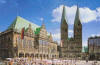 Bremen, Marktplein met Raadhuis en St. Petrus Dom