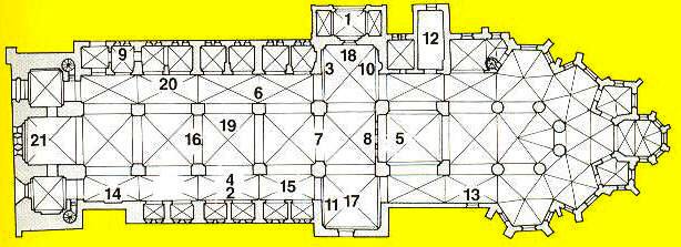 Lübeck, plattegrond van de Dom