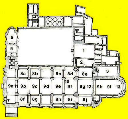 Passau, plattegrond van de St. Stephan Dom