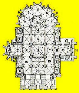 Rostock, plattegrond van de Marienkirche