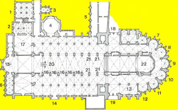 Plattegrond, dom van Augsburg