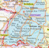 Kaart Baden-Wurttemberg