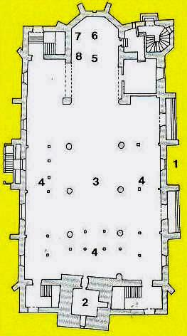 Plattegrond van de herderkirche in Weimar