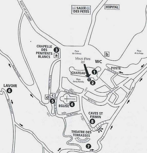 Plattegrond van Gordes