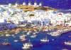 Haven van eiland Mikonos, Noordelijke Cycladen 