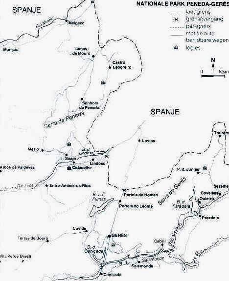 Plattegrond van Nationale park Peneda-Ger�s
