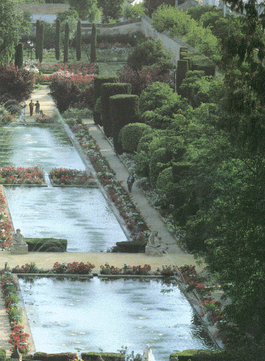 Tuin van het Alcazar in Cordoba