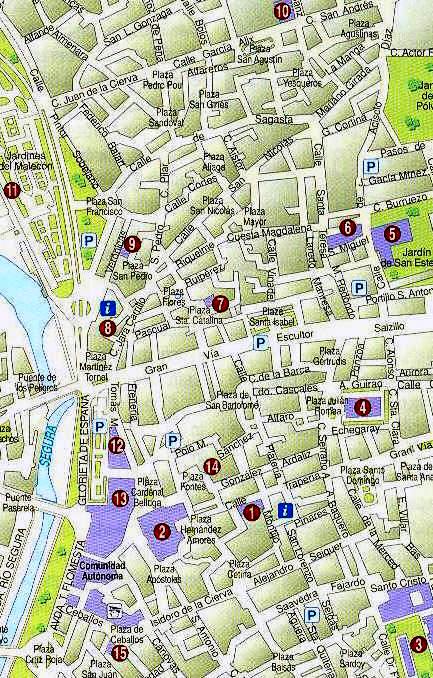 Stadsplan van Murcia